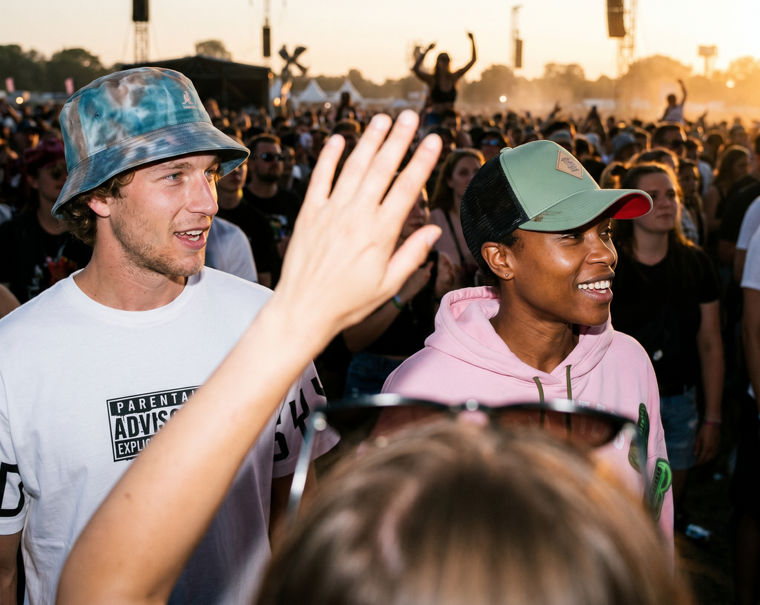 Wir machen dich Festival-Ready: Caps, Bucket Hats und Tücher für lange Tage draußen