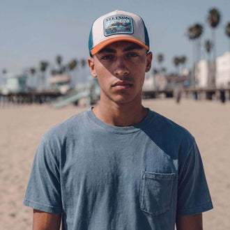 blauw (mannelijk model Carl Sanchez)