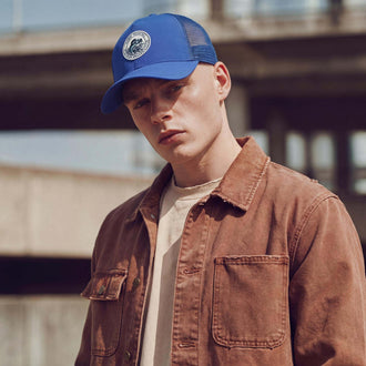 blauw (mannelijk model Serge Alvarez)