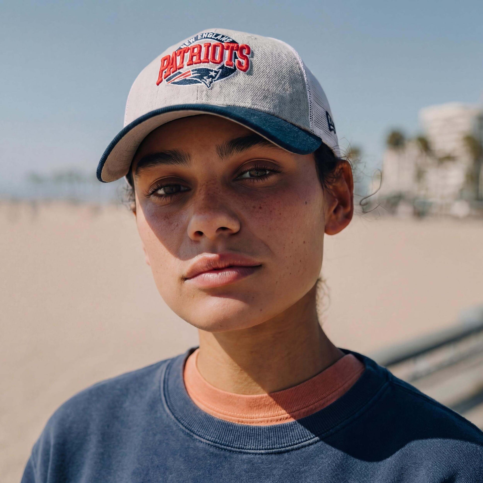 blau (female-model Zara Slater)