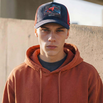blauw-rood (mannelijk model Jimmy Mcneal)