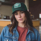 green (female model Zara Slater)