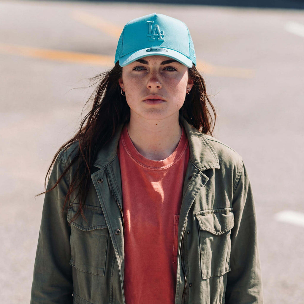 light blue (female model Natalie Polino)