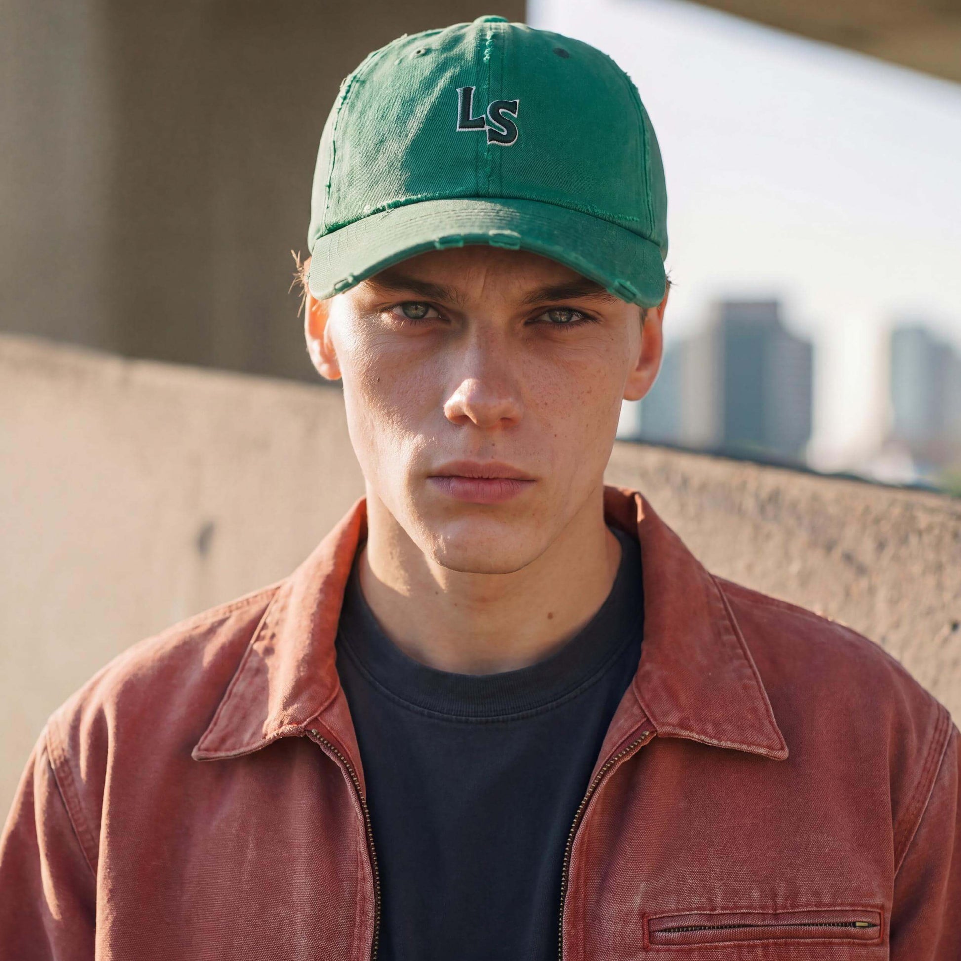 green (male model Mike Anderson)