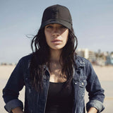 black (female model Alexis Newman)