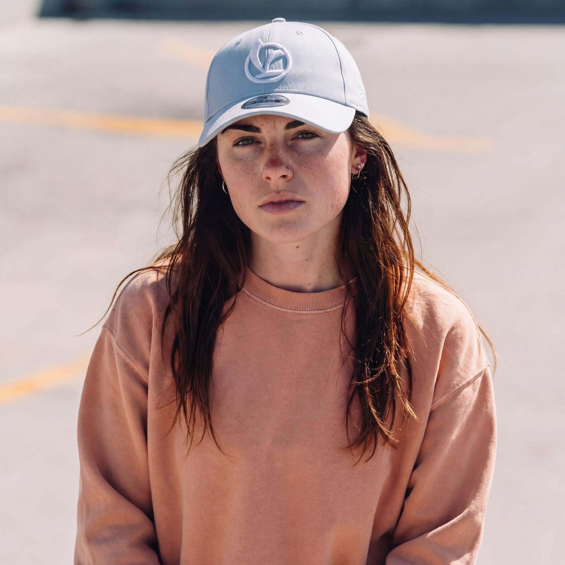 light blue (female model Hazel Bourne)